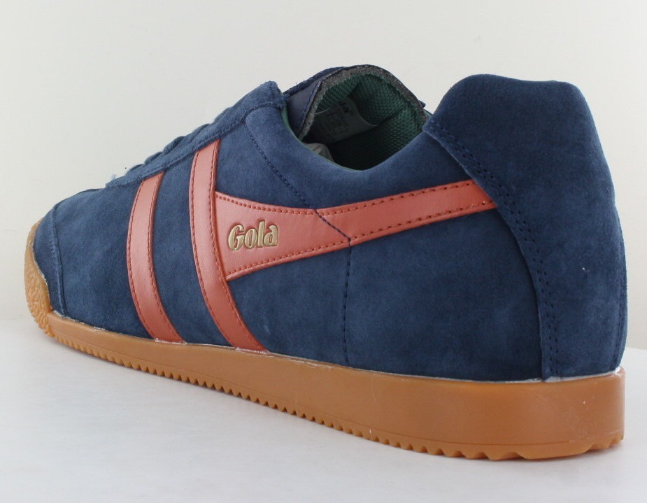 Gola Harrier suede bleu marine orange