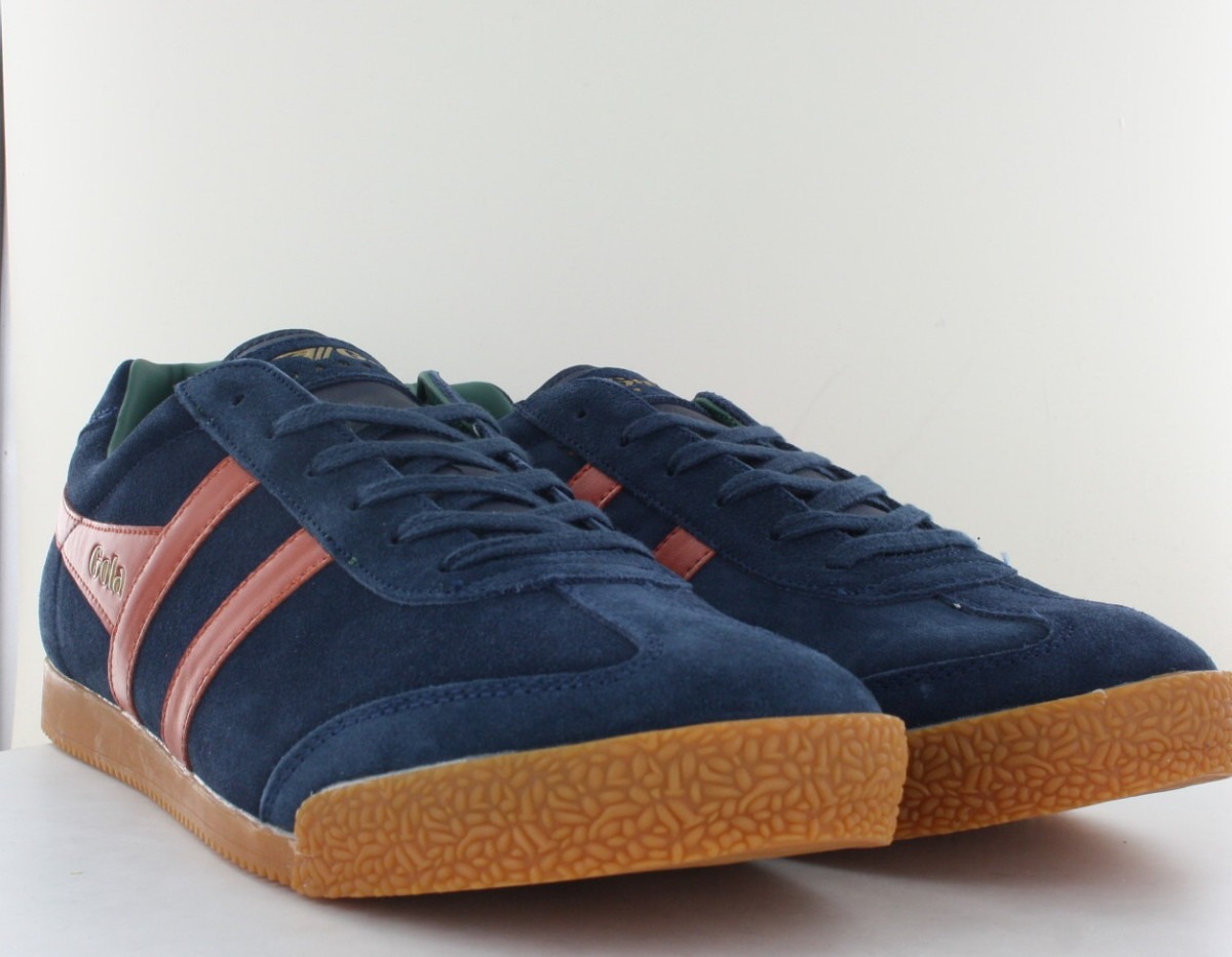 Gola Harrier suede bleu marine orange