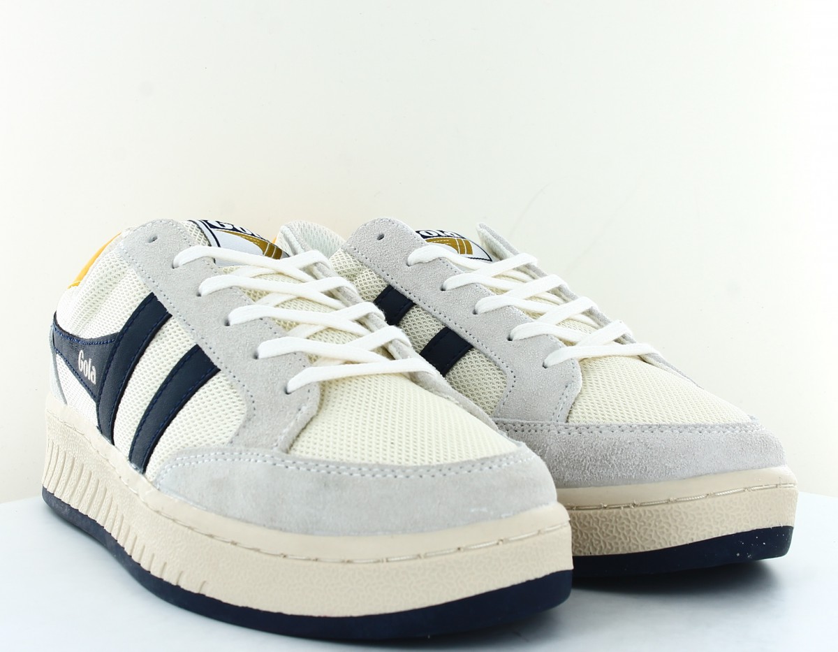 Gola Superslam mesh blanc cassé bleu navy jaune