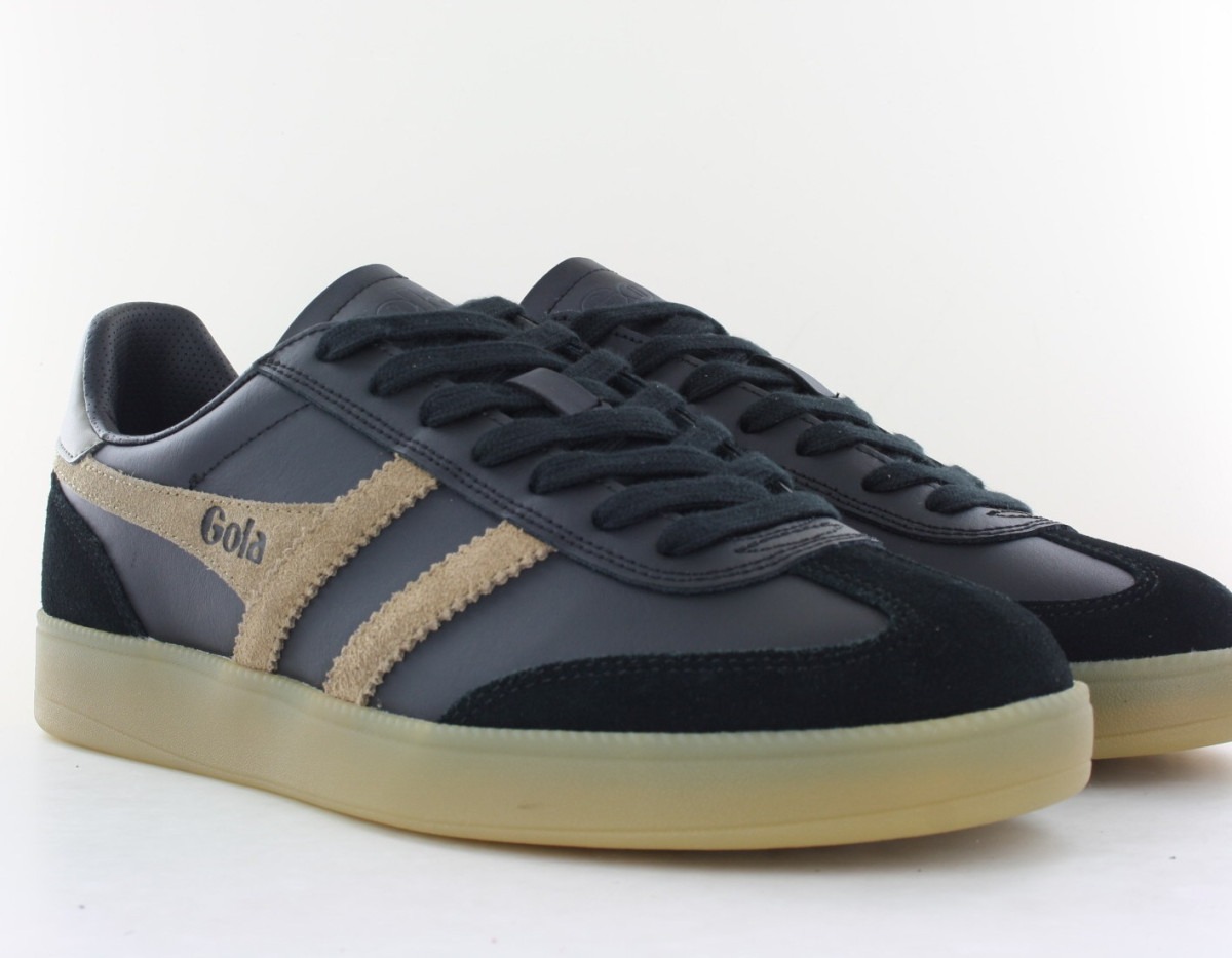 Gola Viper cuir noir beige