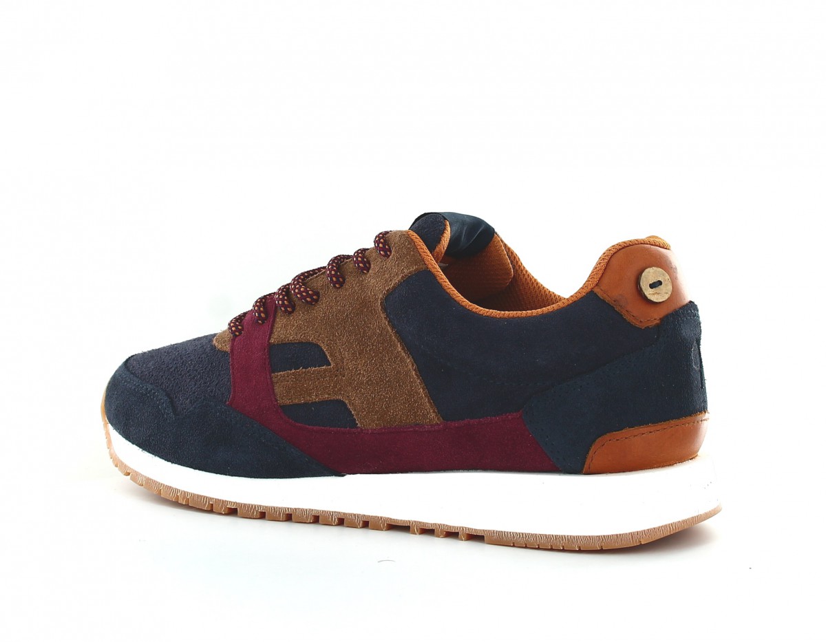 Faguo Ivy suede bleu marine marron bordeaux