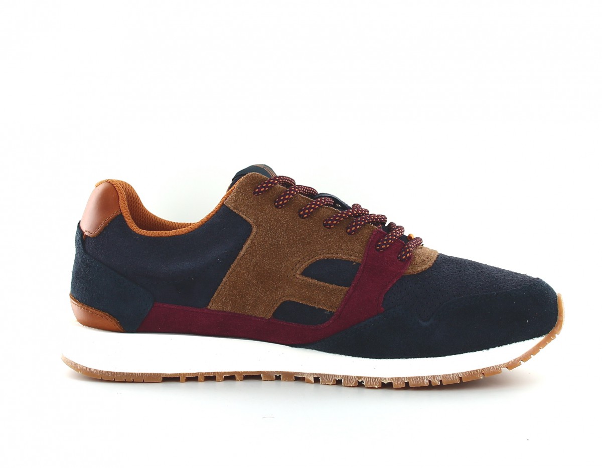 Faguo Ivy suede bleu marine marron bordeaux