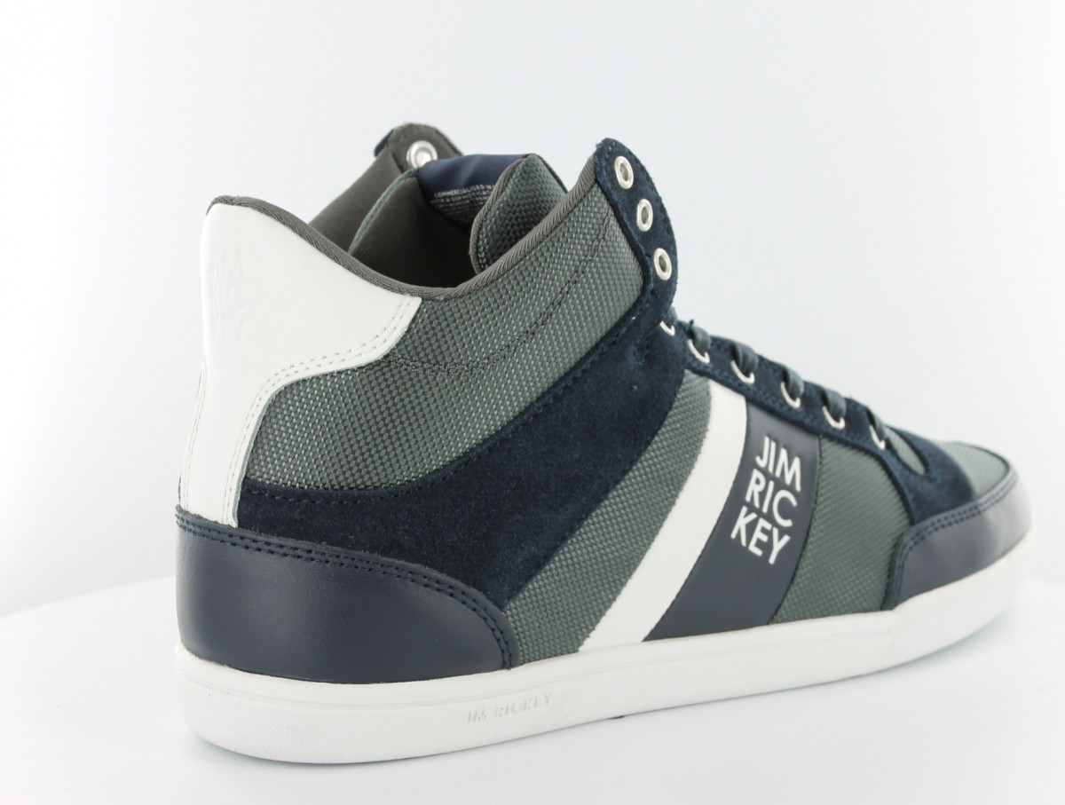 Jimrickey Carve Mid Suede Lea Mesh BLEU/MARINE/BLANC