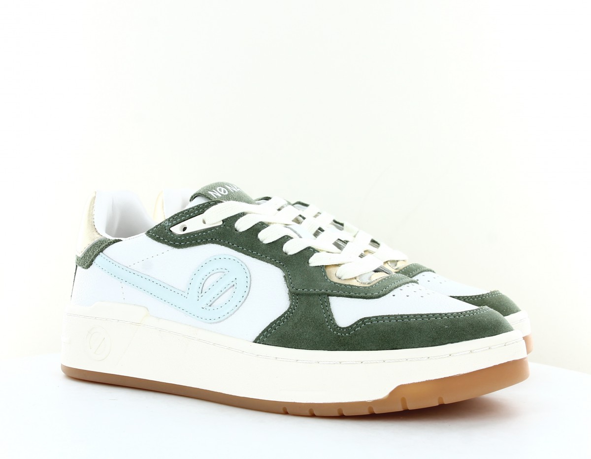 Noname Kelly sneaker blanc kaki bleu ciel or