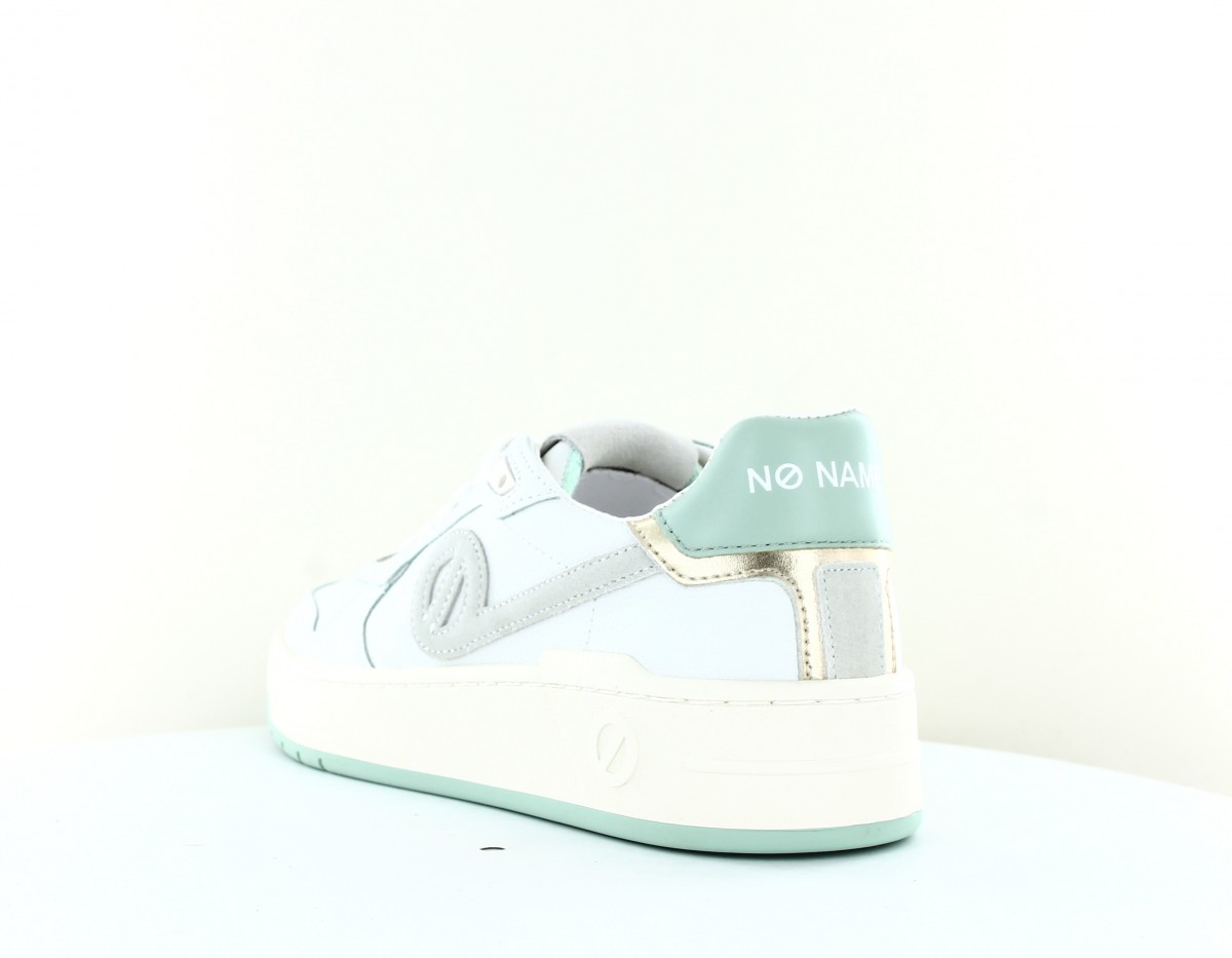 Noname Kelly sneaker blanc vert d'eau or