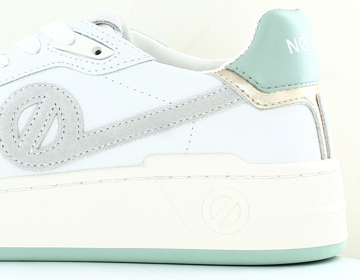 Noname Kelly sneaker blanc vert d'eau or