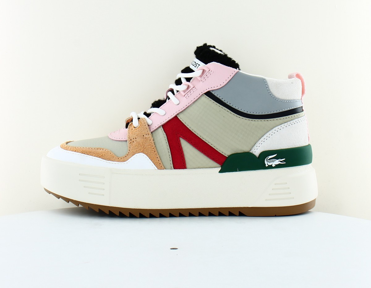 Lacoste L002 mid winter blanc rouge multicolor