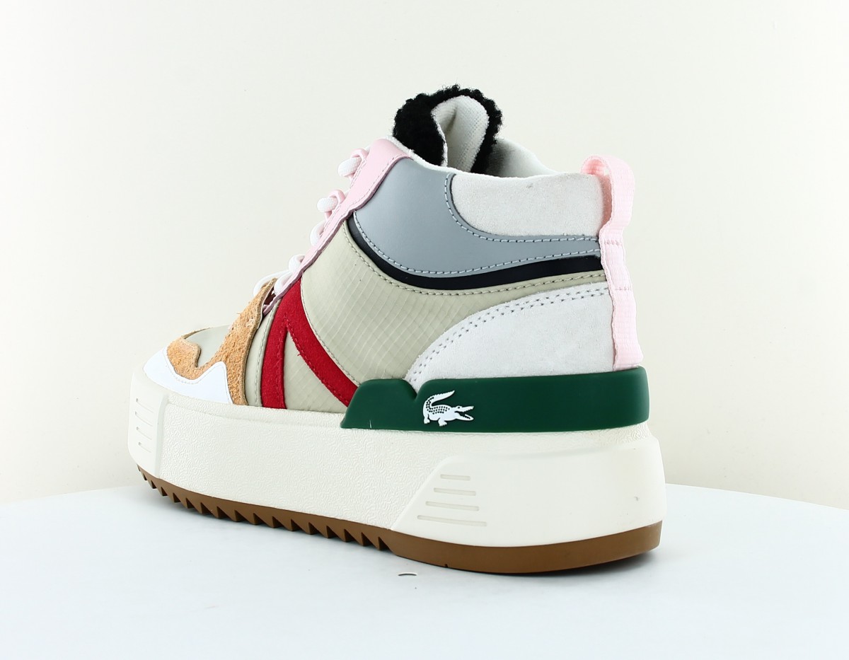 Lacoste L002 mid winter blanc rouge multicolor