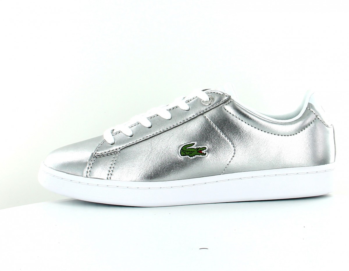 Lacoste Carnaby evo 318 metallisé Gris Argent-Blanc