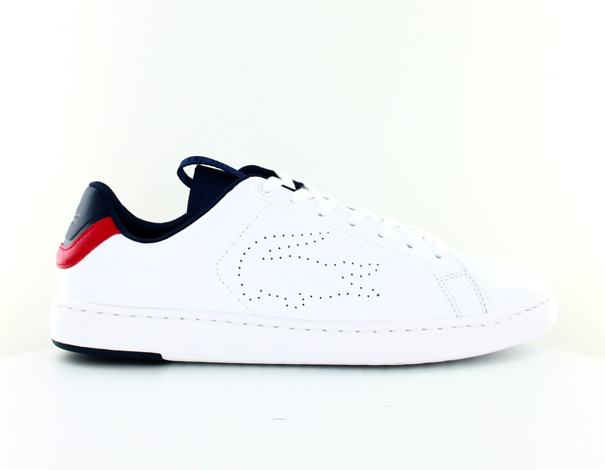 Lacoste Carnaby evo light blanc bleu marine rouge