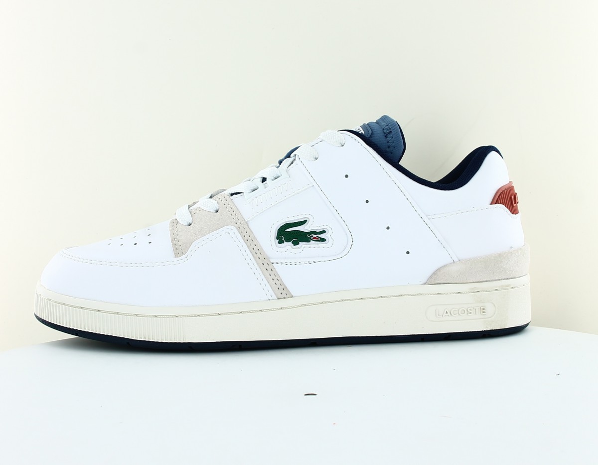 Lacoste Court cage blanc vert beige bleu marron