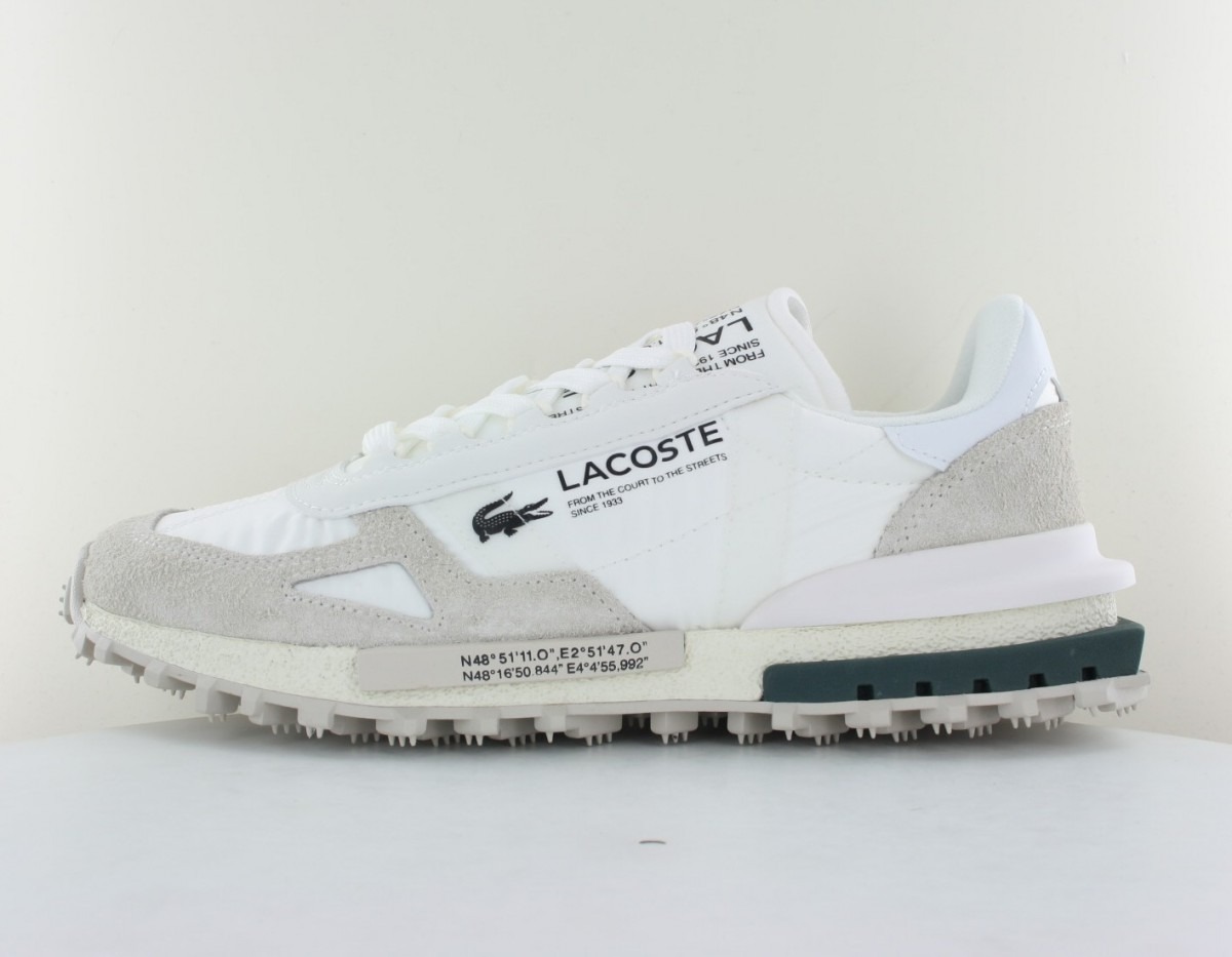Lacoste Elite active blanc beige vert