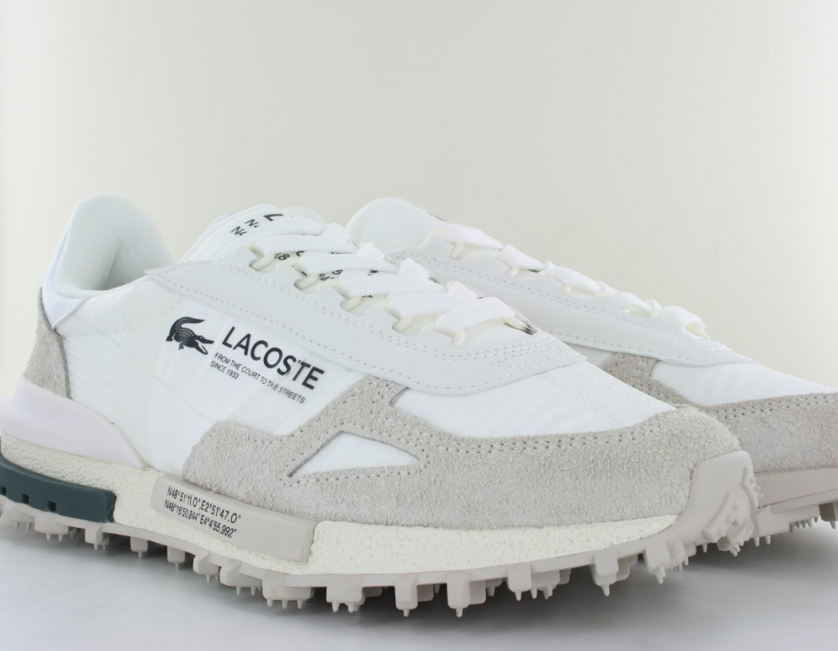 Lacoste Elite active blanc beige vert