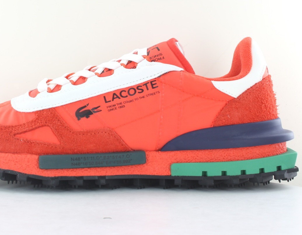 Lacoste Elite active orange blanc vert