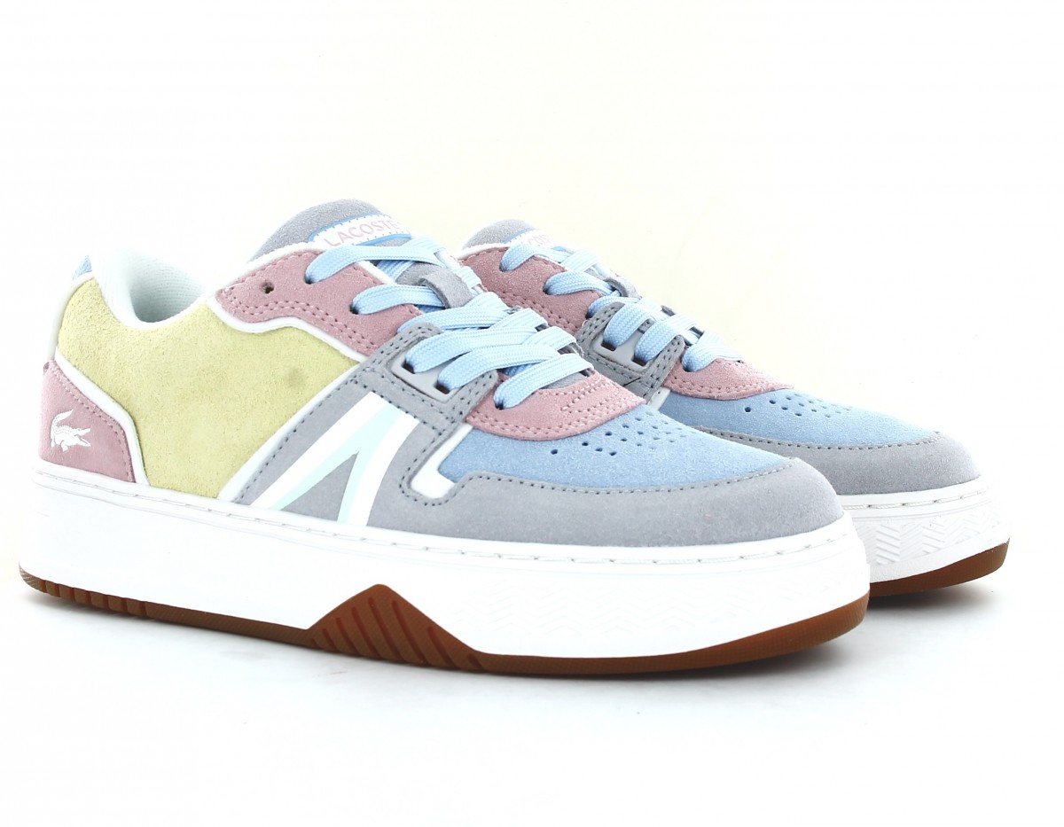 Lacoste L001 suede multicolor blanc