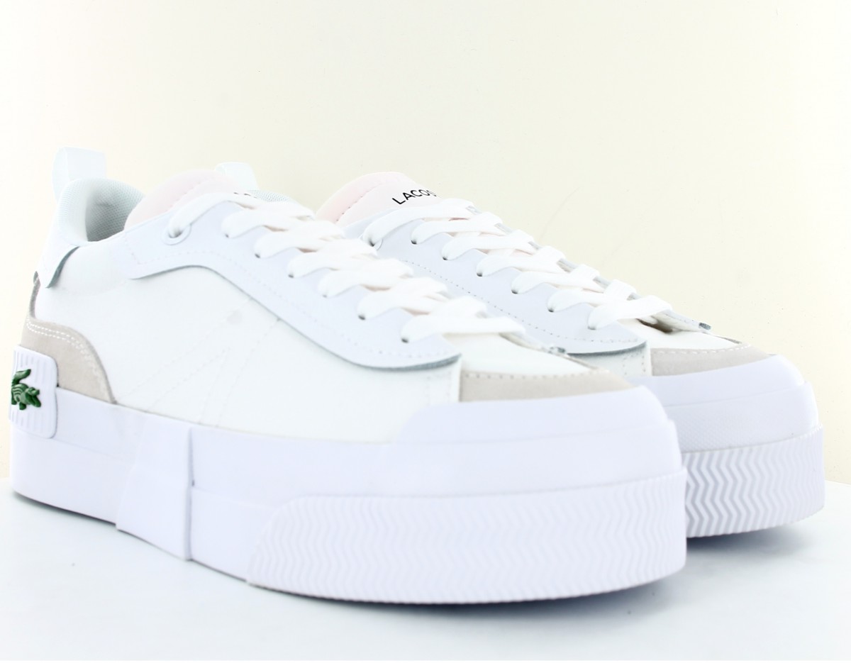 Lacoste L004 platform blanc vert