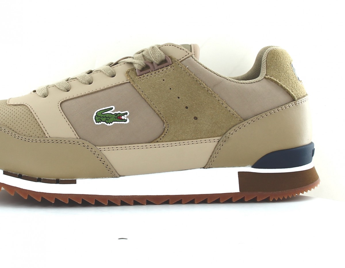 Lacoste Partner piste beige blanc bleu marine