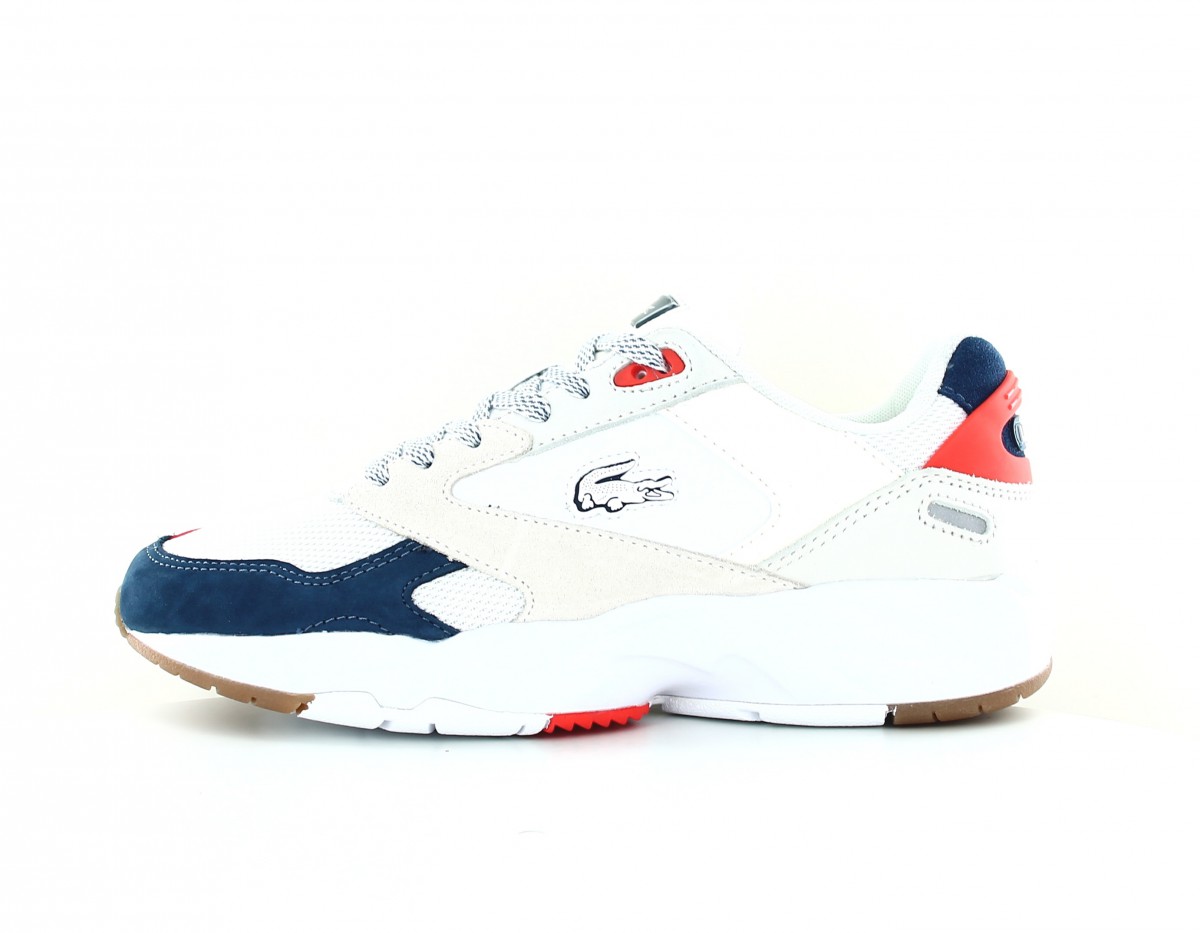 Lacoste Storm 96 blanc beige bleu marine orange 