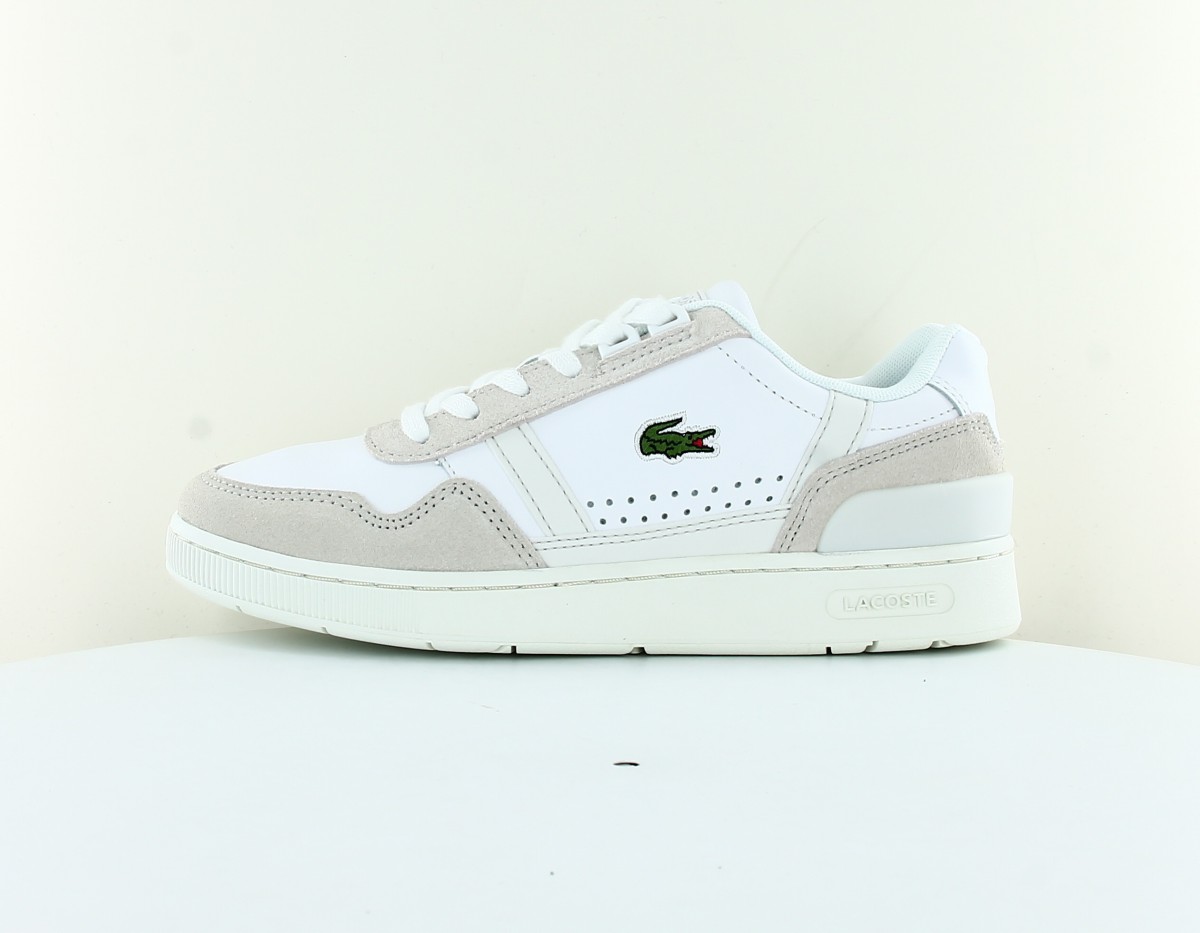 Lacoste Tclip blanc beige vert