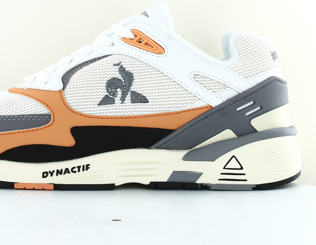 Lecoqsportif Lcs r1100 colors blanc orange gris noir