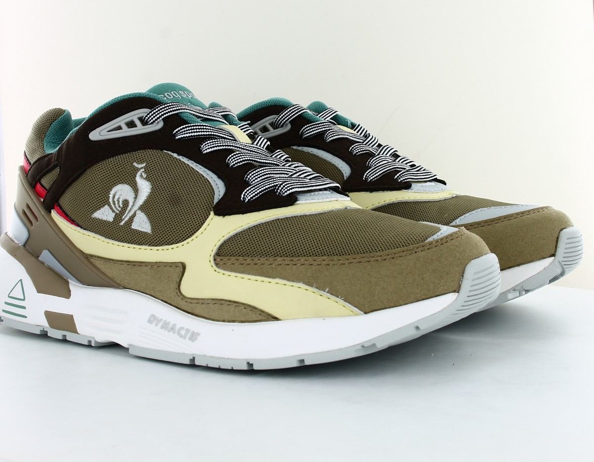 Lecoqsportif Lcs r1100 street kaki marron blanc