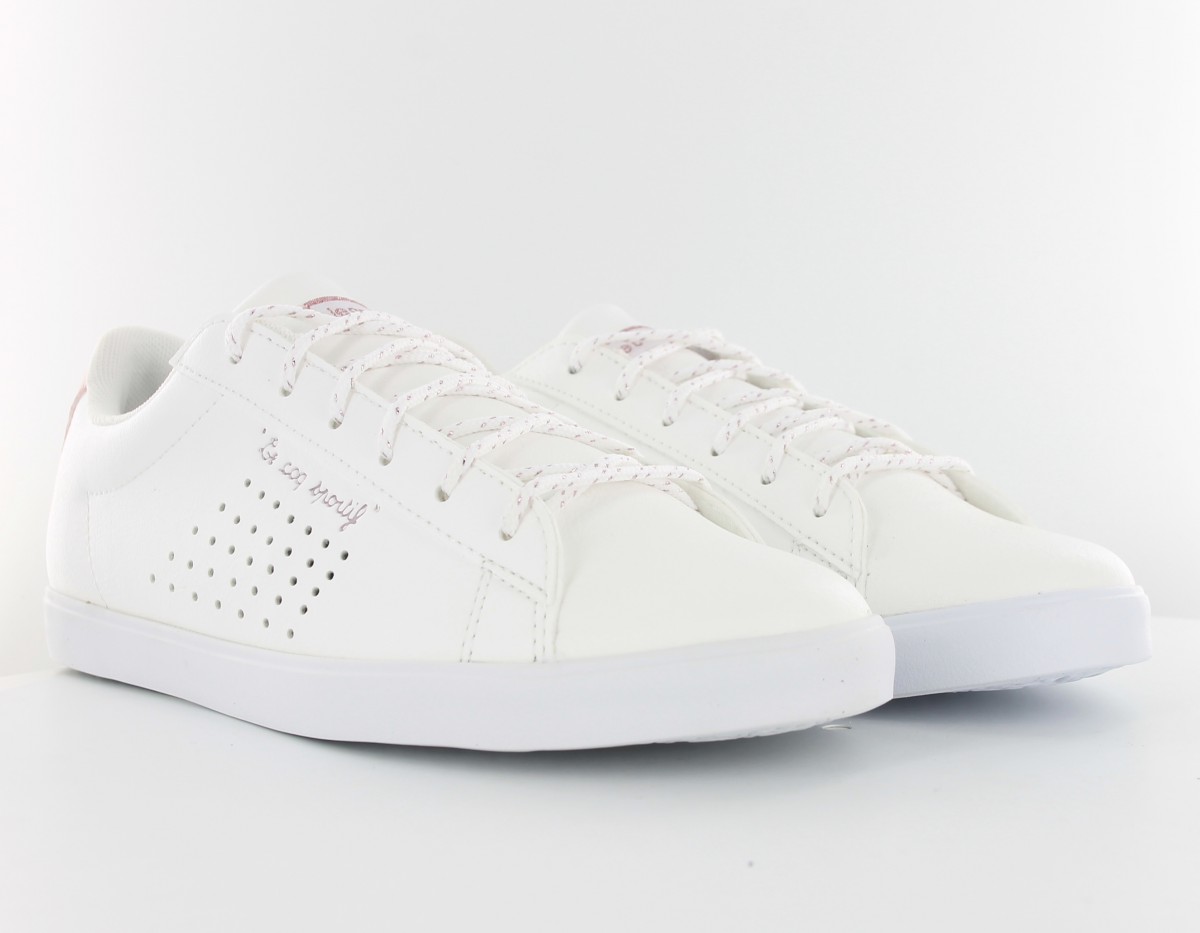 Lecoqsportif Agate Lo Leather Blanc-Rose