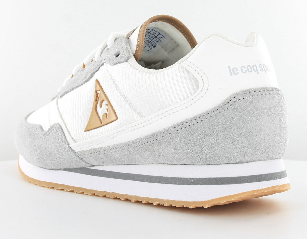 Lecoqsportif Louise Suede Nylon Gris-Optical White