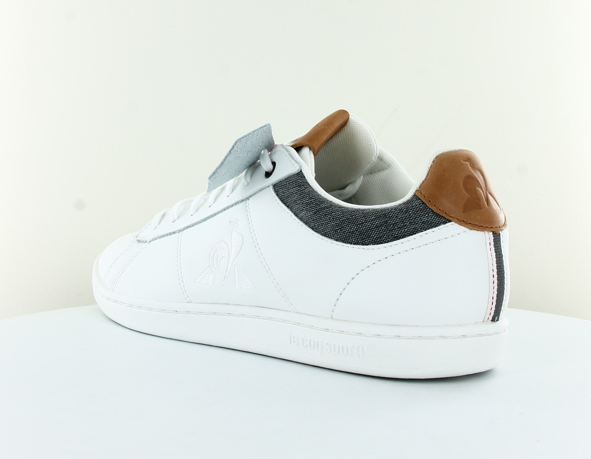 Lecoqsportif Court allure denim blanc gris beige