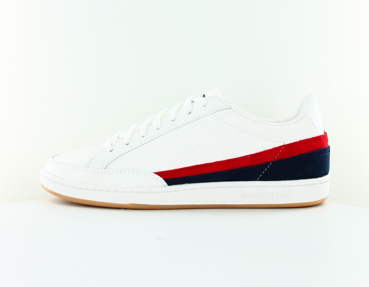 Lecoqsportif Courtclay tricolore blanc rouge bleu