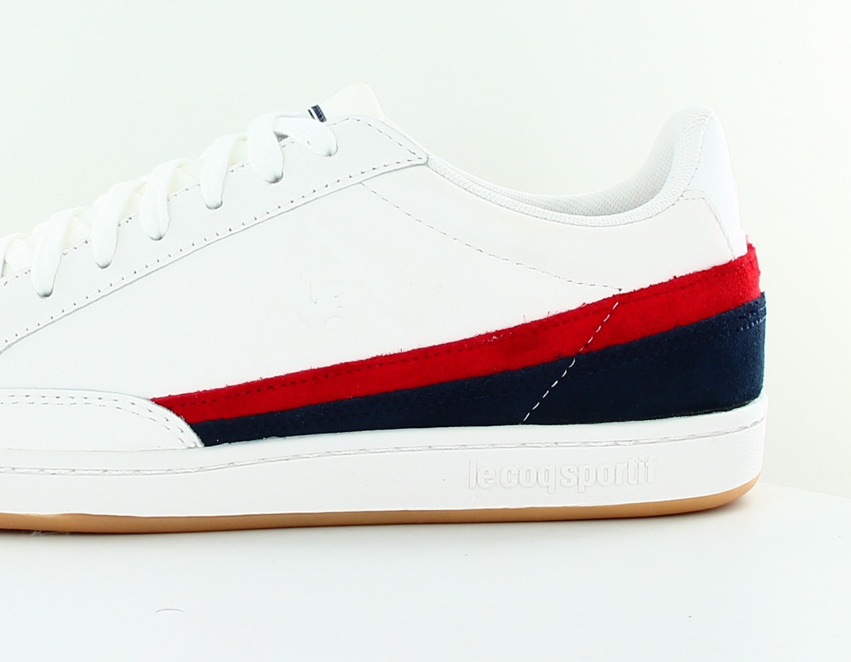 Lecoqsportif Courtclay tricolore blanc rouge bleu