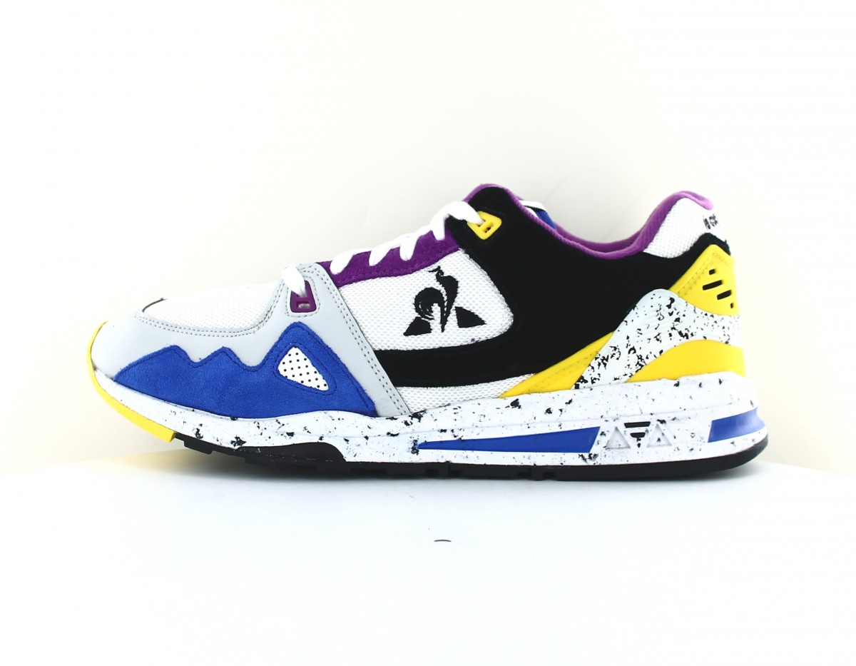 Lecoqsportif Lcs r1000 soprano 87 blanc noir bleu jaune violet