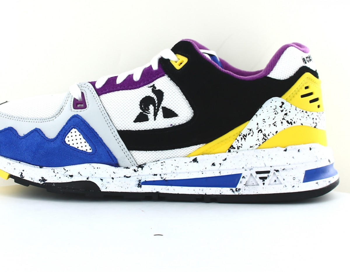 Lecoqsportif Lcs r1000 soprano 87 blanc noir bleu jaune violet