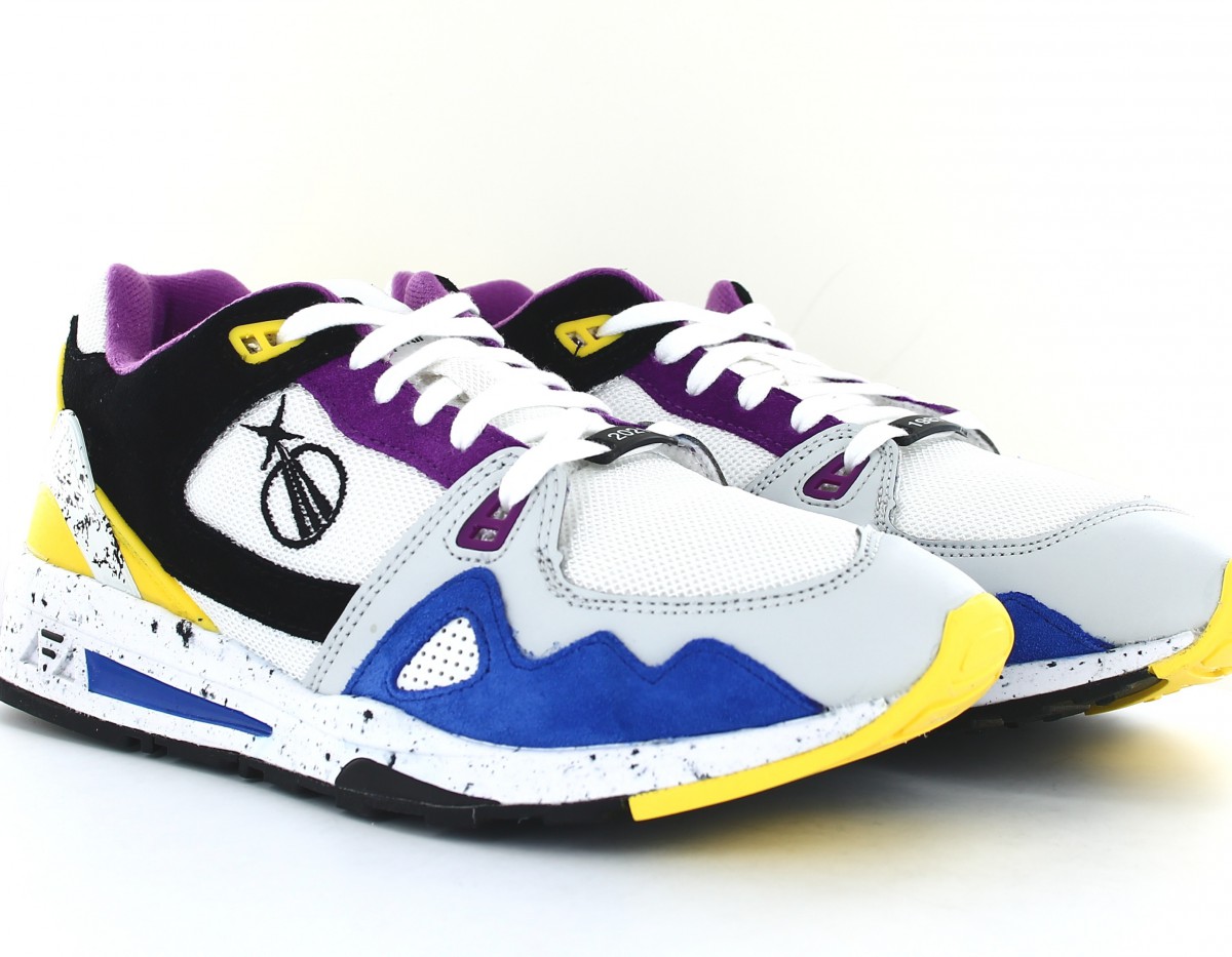 Lecoqsportif Lcs r1000 soprano 87 blanc noir bleu jaune violet