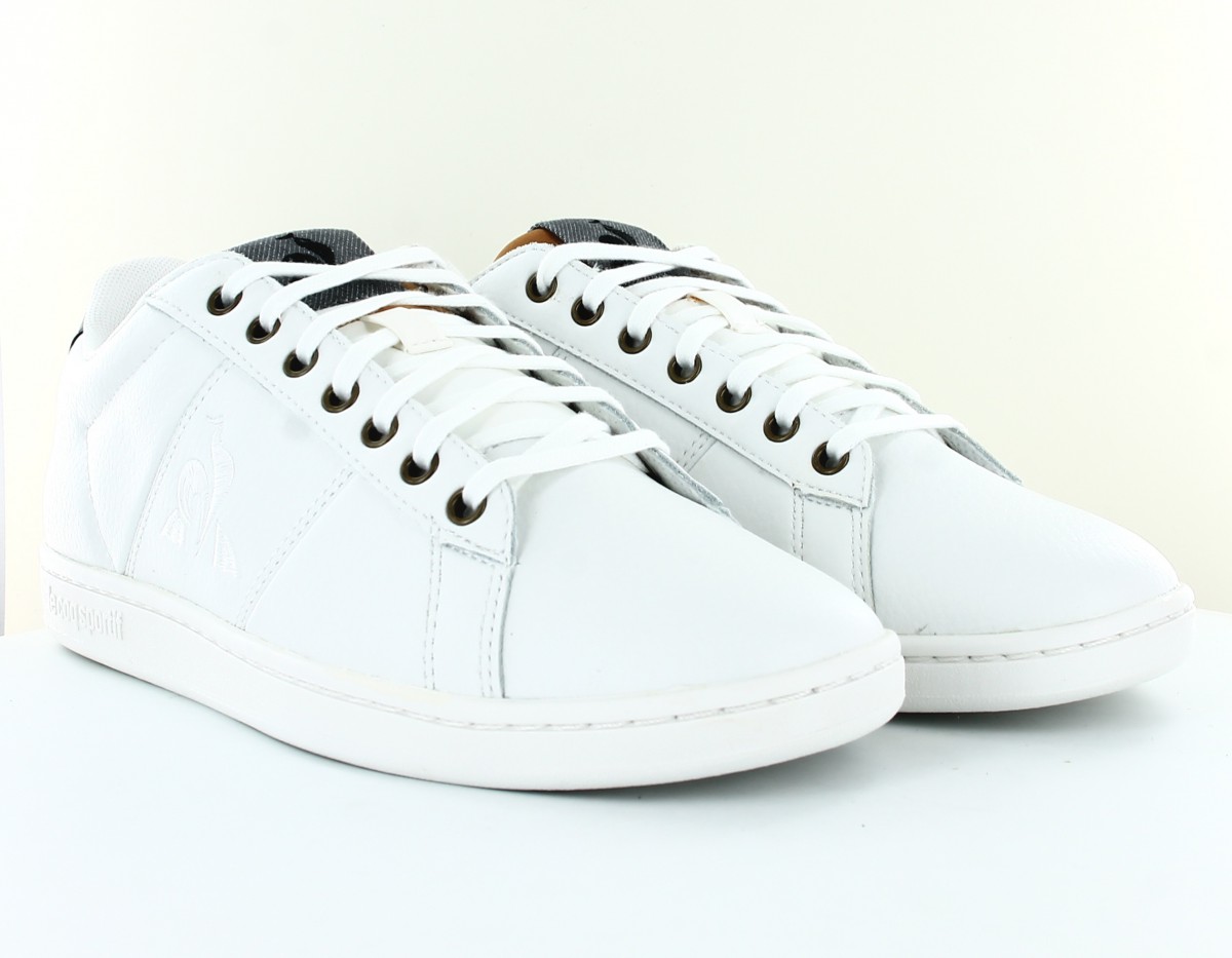 Lecoqsportif Master court denim blanc blanc noir marron