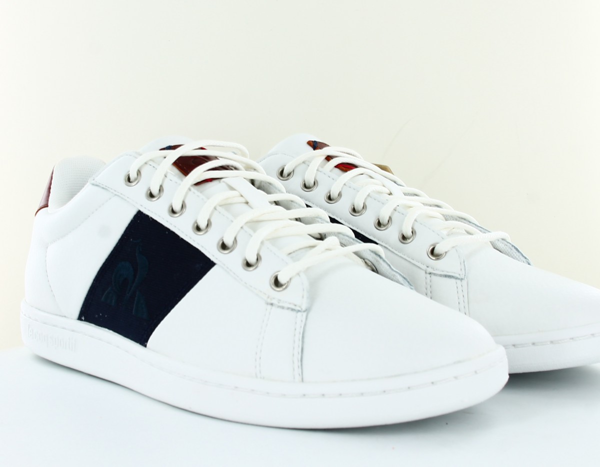 Lecoqsportif Master court workwear blanc bleu marine bordeaux