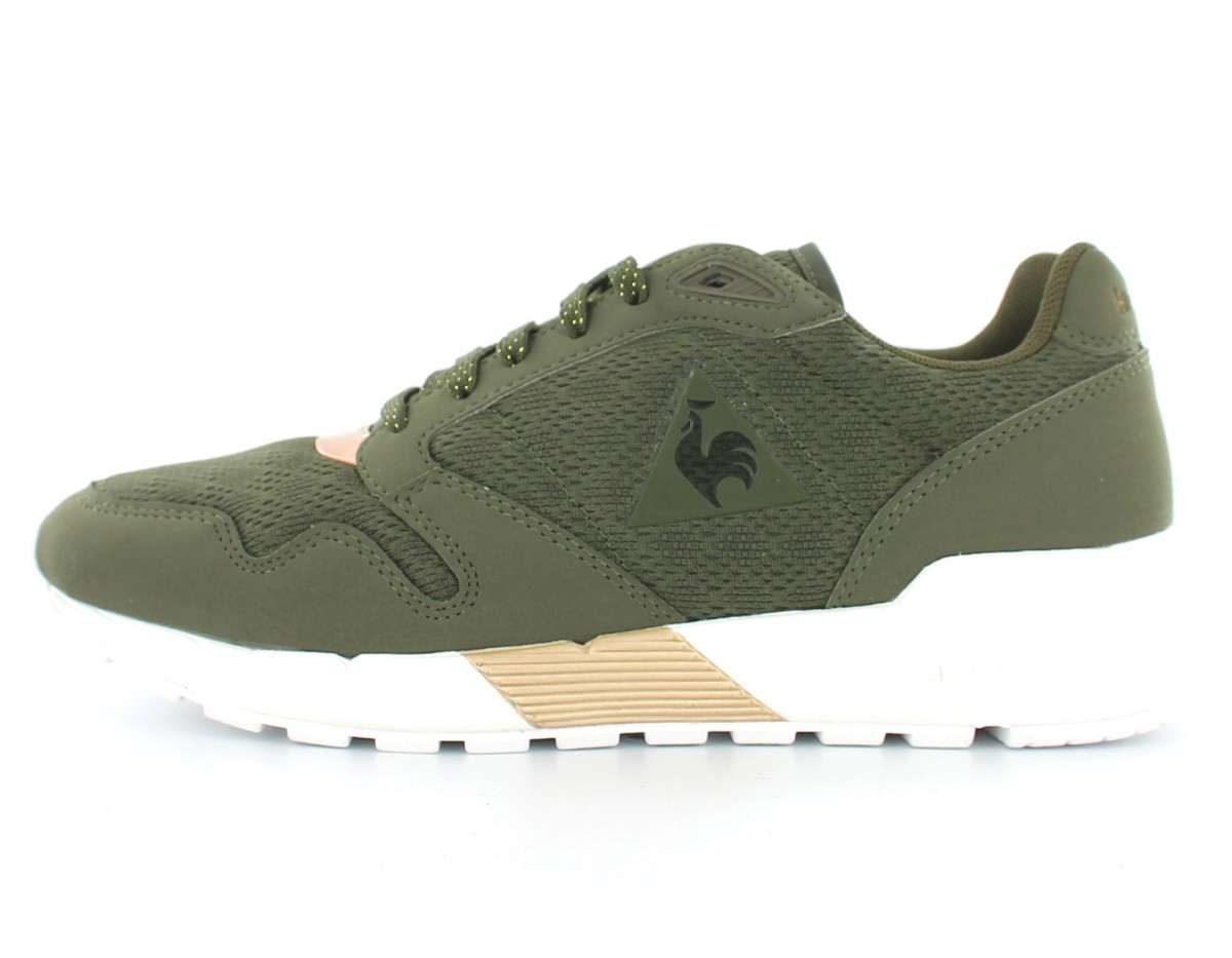 Lecoqsportif Omega x Metallic vert-kaki-rose