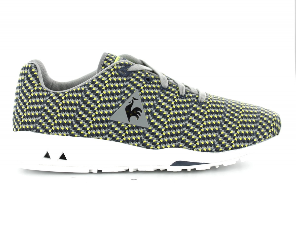 Lecoqsportif R950 jacquard NOIR/GRIS/JAUNE