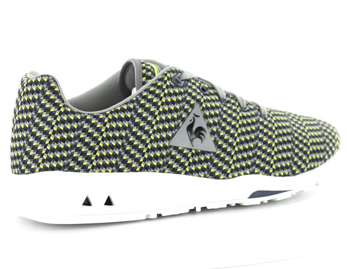 Lecoqsportif R950 jacquard NOIR/GRIS/JAUNE