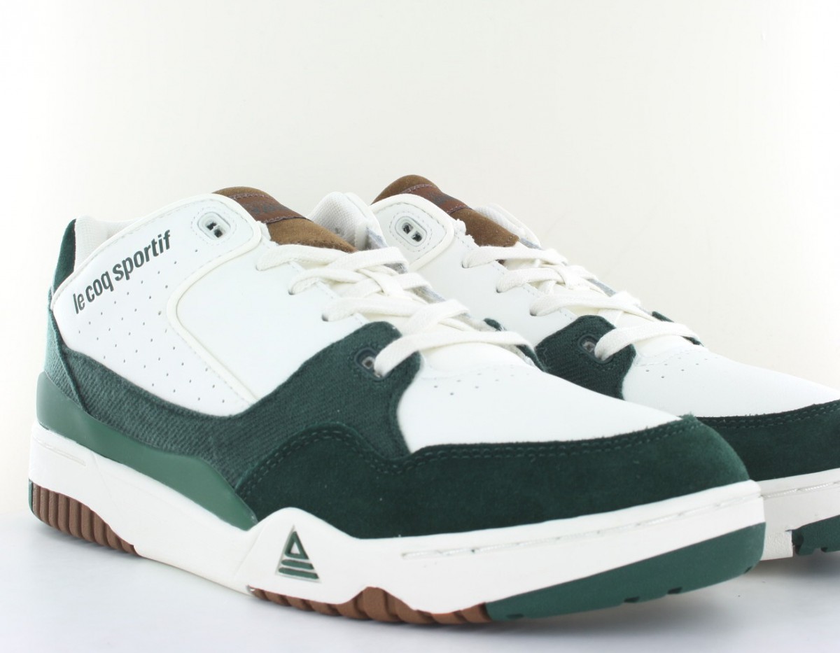 Lecoqsportif T1000 blanc vert sapin marron