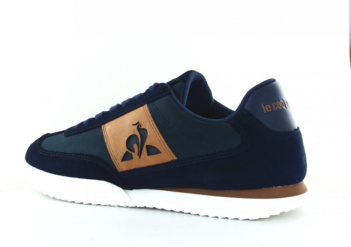 Lecoqsportif Veloce waxy bleu marine marron blanc