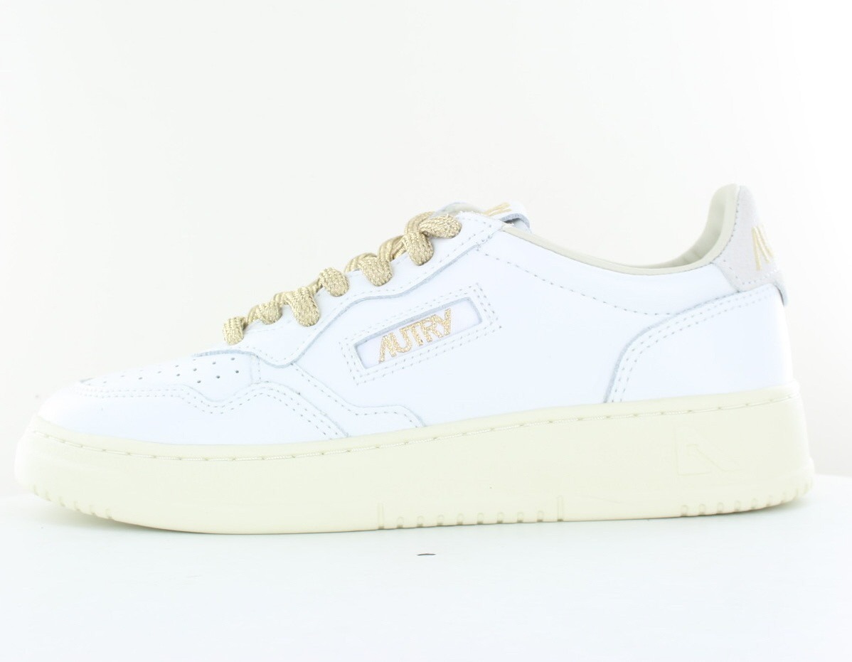 Autry Medalist bicolore blanc or beige