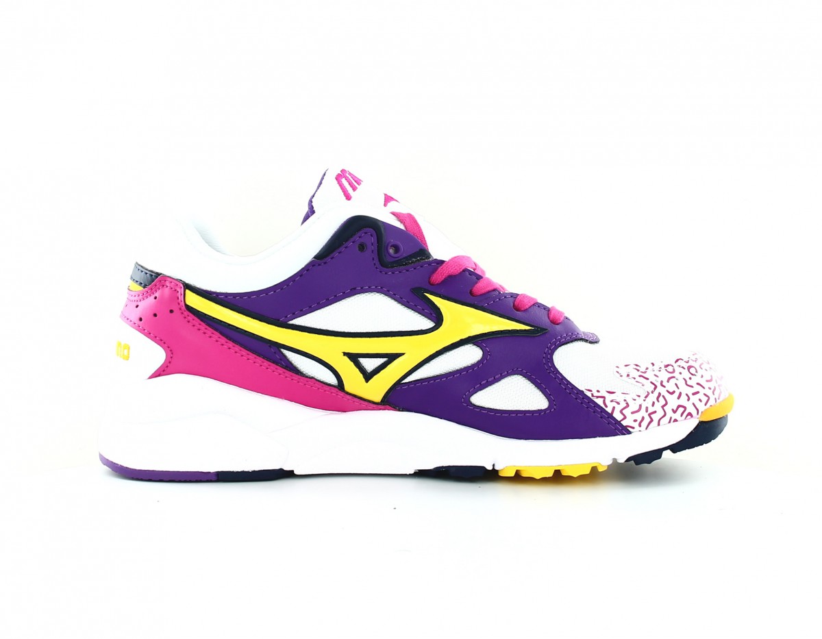 Mizuno Sky medal fresh blanc jaune violet