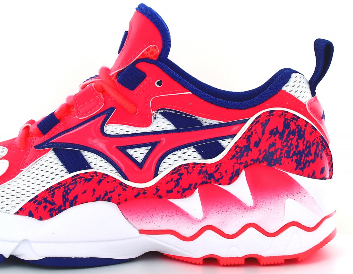 Mizuno Wave Rider 1 blanc rose bleu