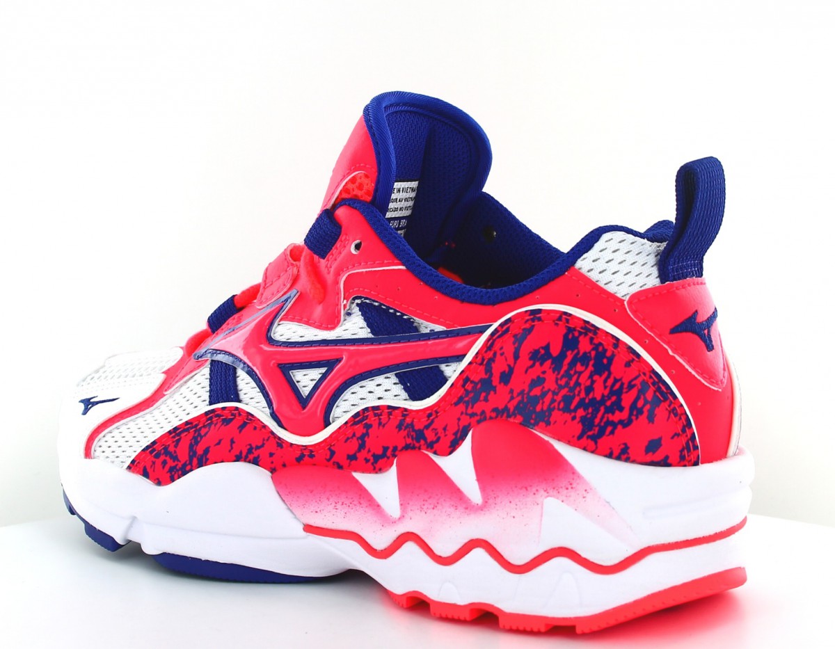 Mizuno Wave Rider 1 blanc rose bleu