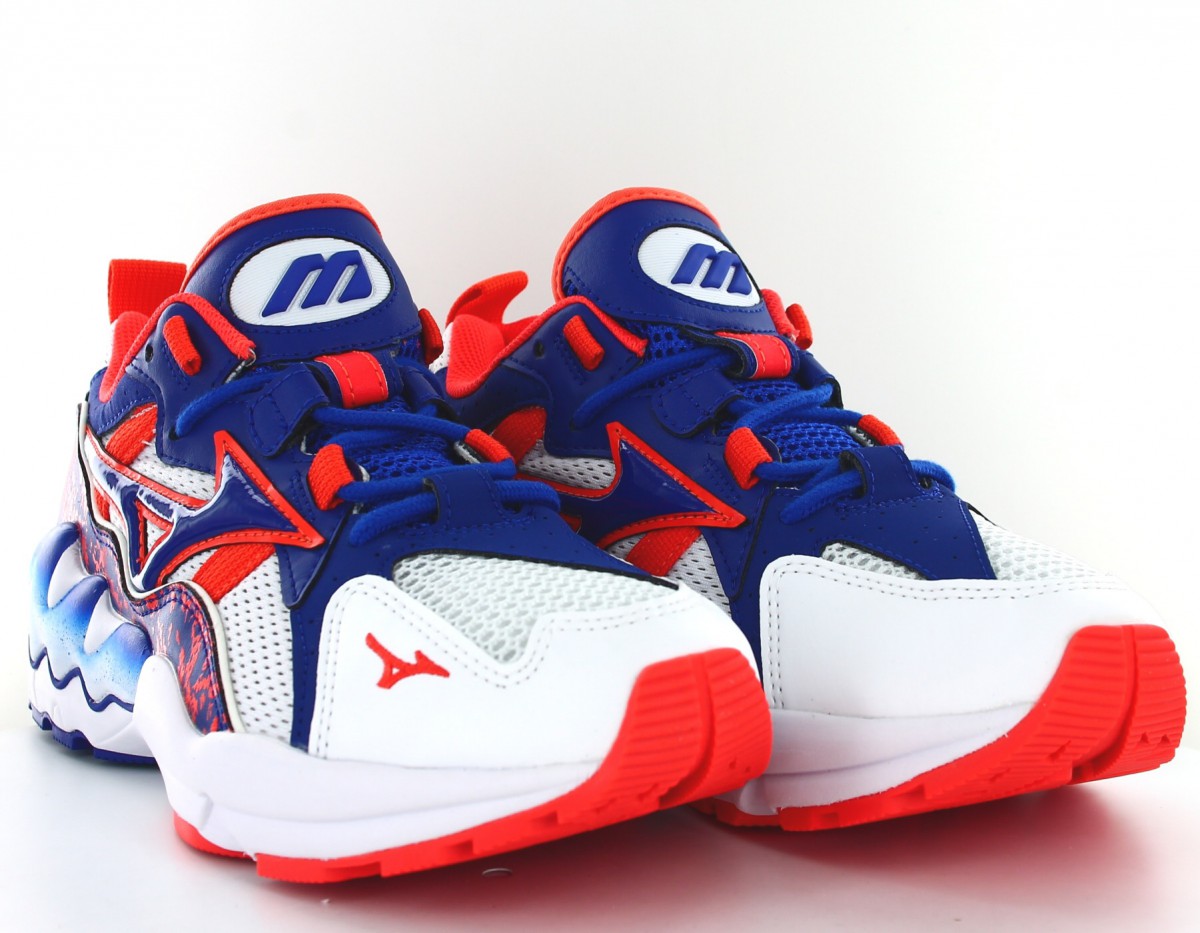 Mizuno Wave Rider 1 blanc bleu orange