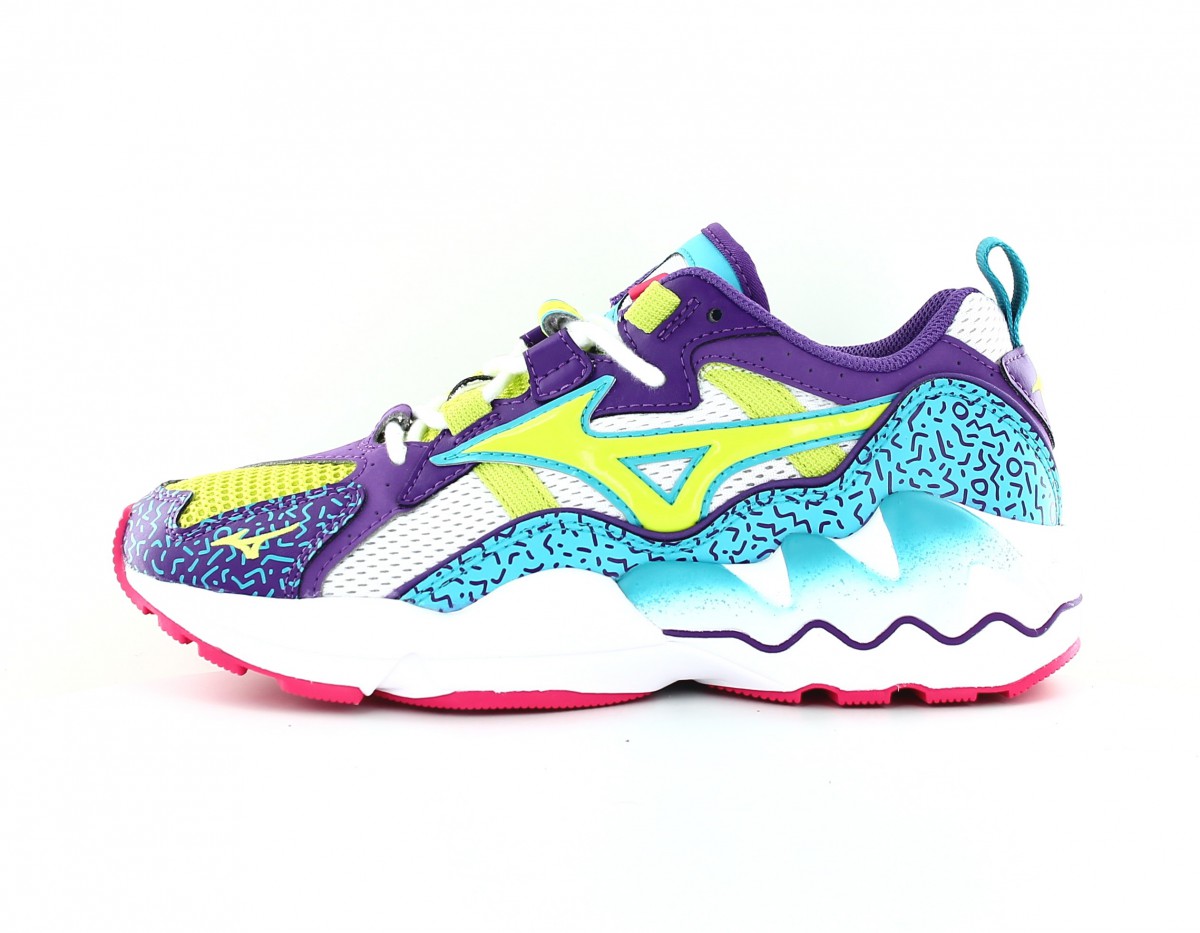 Mizuno Wave rider 1 fresh blanc vert violet bleu