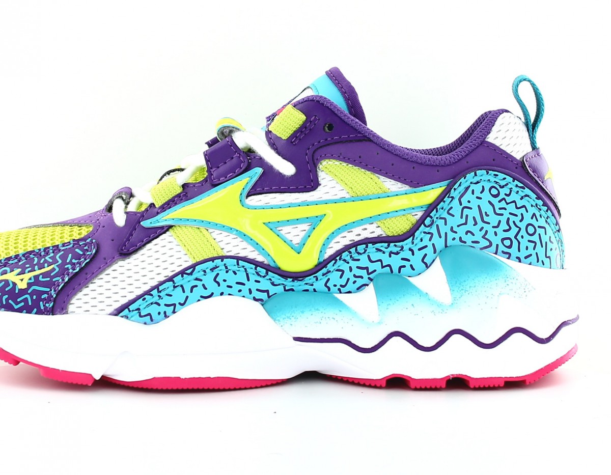 Mizuno Wave rider 1 fresh blanc vert violet bleu