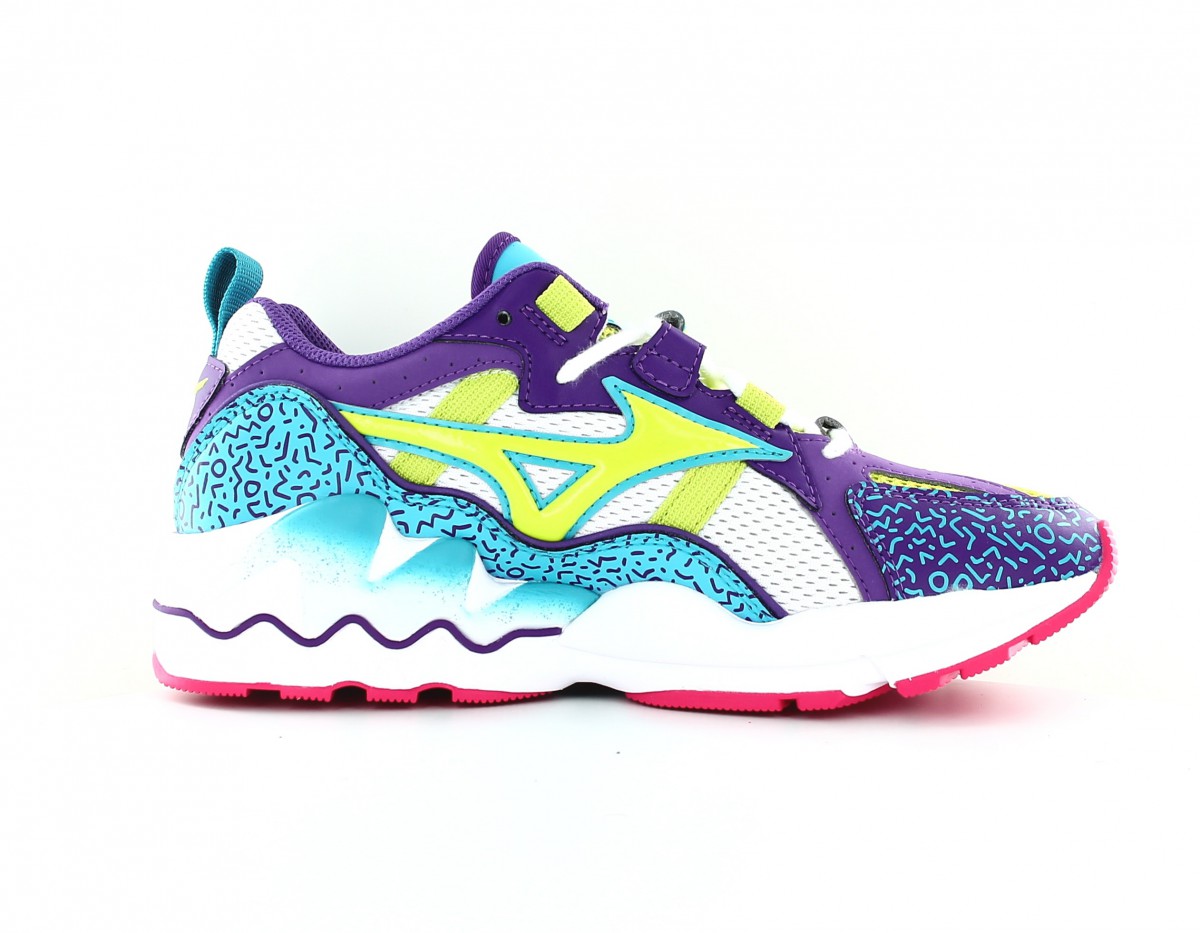 Mizuno Wave rider 1 fresh blanc vert violet bleu