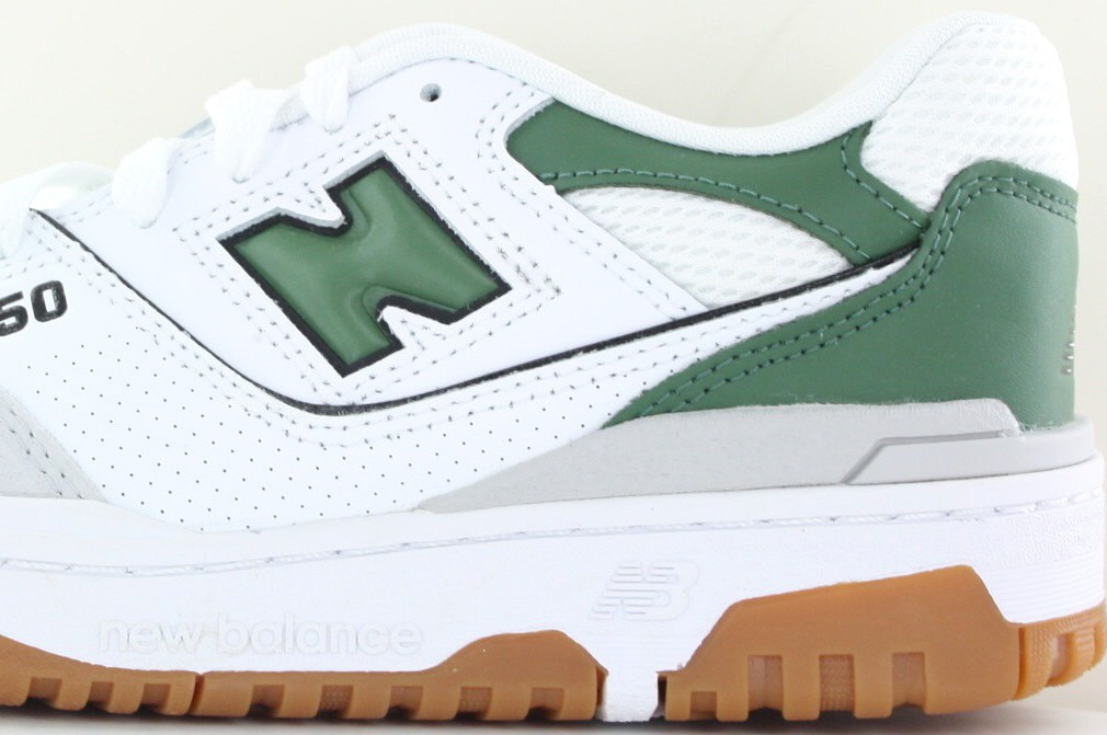 New Balance 550 blanc vert gomme