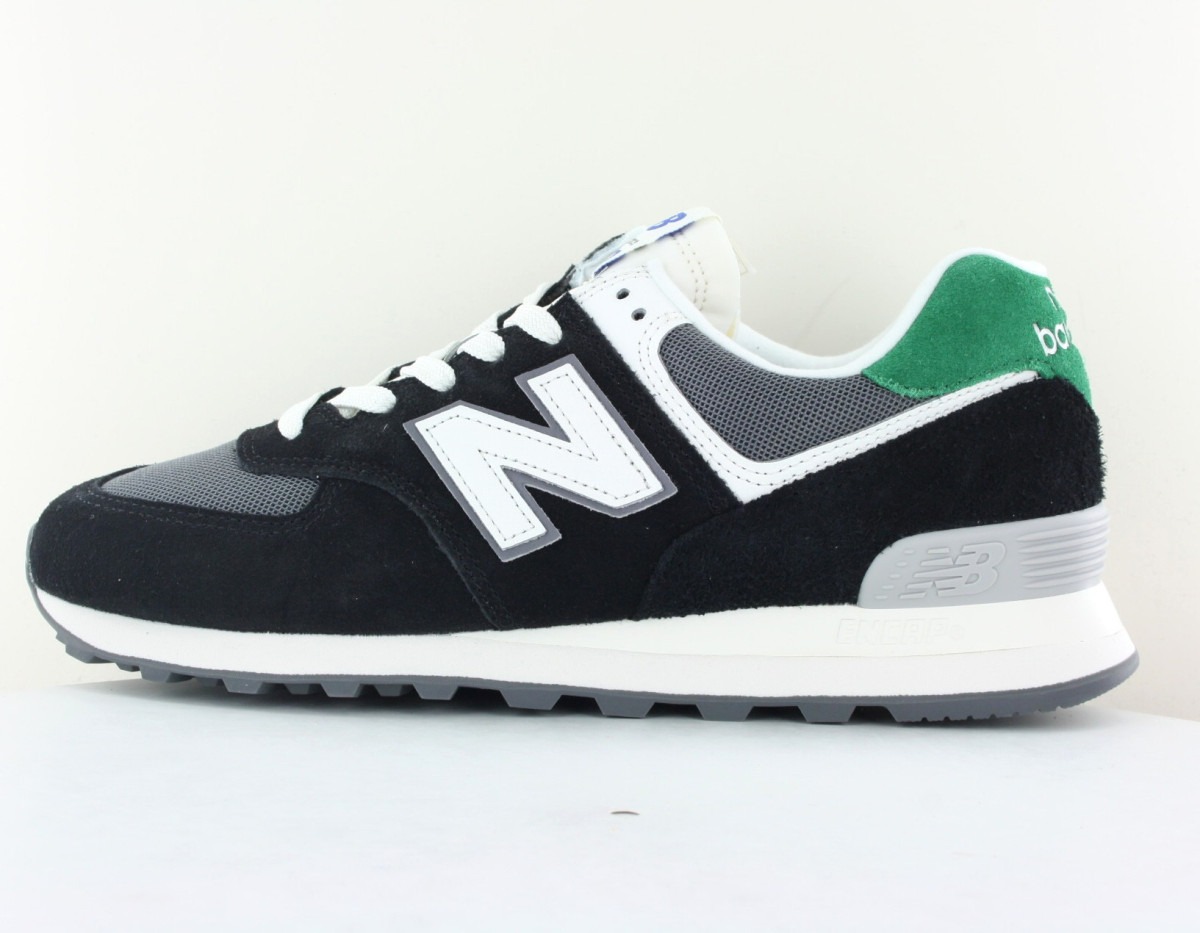 New Balance 574 noir blanc vert